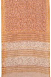 Orange Vanaspathi Hand block Printed Kota Cotton saree - Avishya
