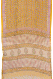 Orange Vanaspathi Hand block Printed Kota Cotton saree - Avishya