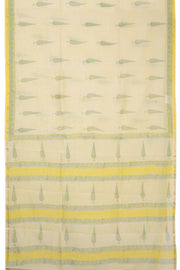 Yellow Vanaspathi Hand block Printed Silk Cotton Saree - Avishya