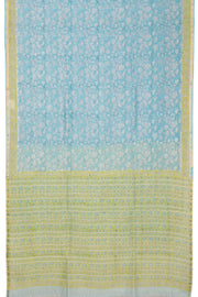 Blue Vanaspathi Hand block Printed Silk Cotton Saree - Avishya