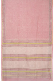 Pink Vanaspathi Hand block Printed Silk Cotton Saree -Avishya