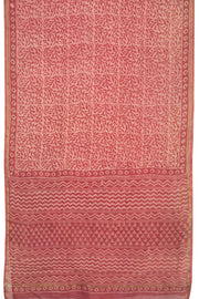 Maroon Vanaspathi Hand block Printed Silk Cotton Saree - Avishya