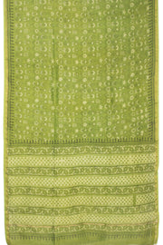 Green Vanaspathi Hand block Printed Silk Cotton Saree - Avishya