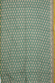Green Hand Block Printed Silk Cotton 3-Piece Salwar Suit Material - Avishya