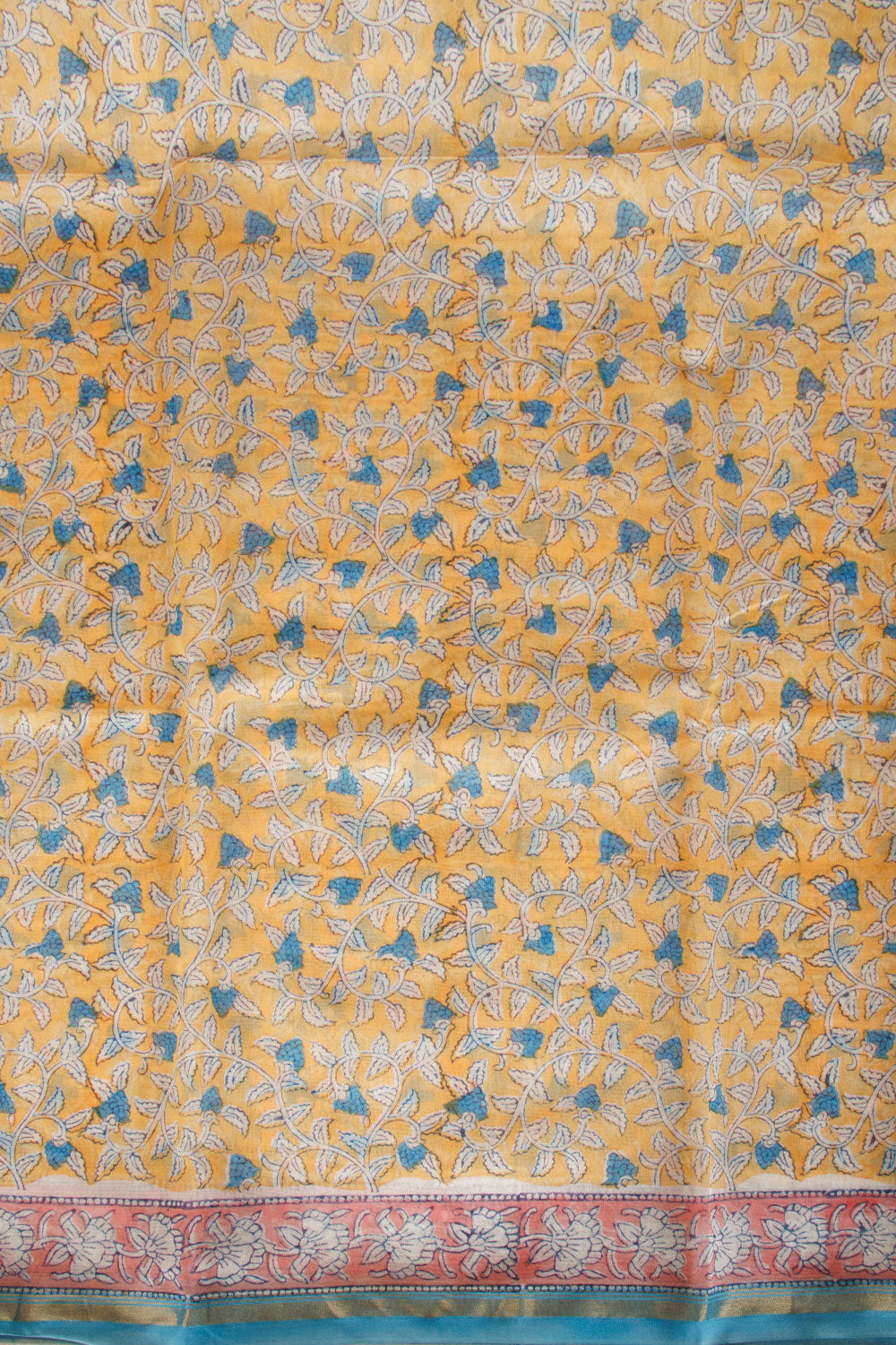 Orange Vanaspathi Printed Silk Cotton 3-Piece Salwar Suit Material - Avishya