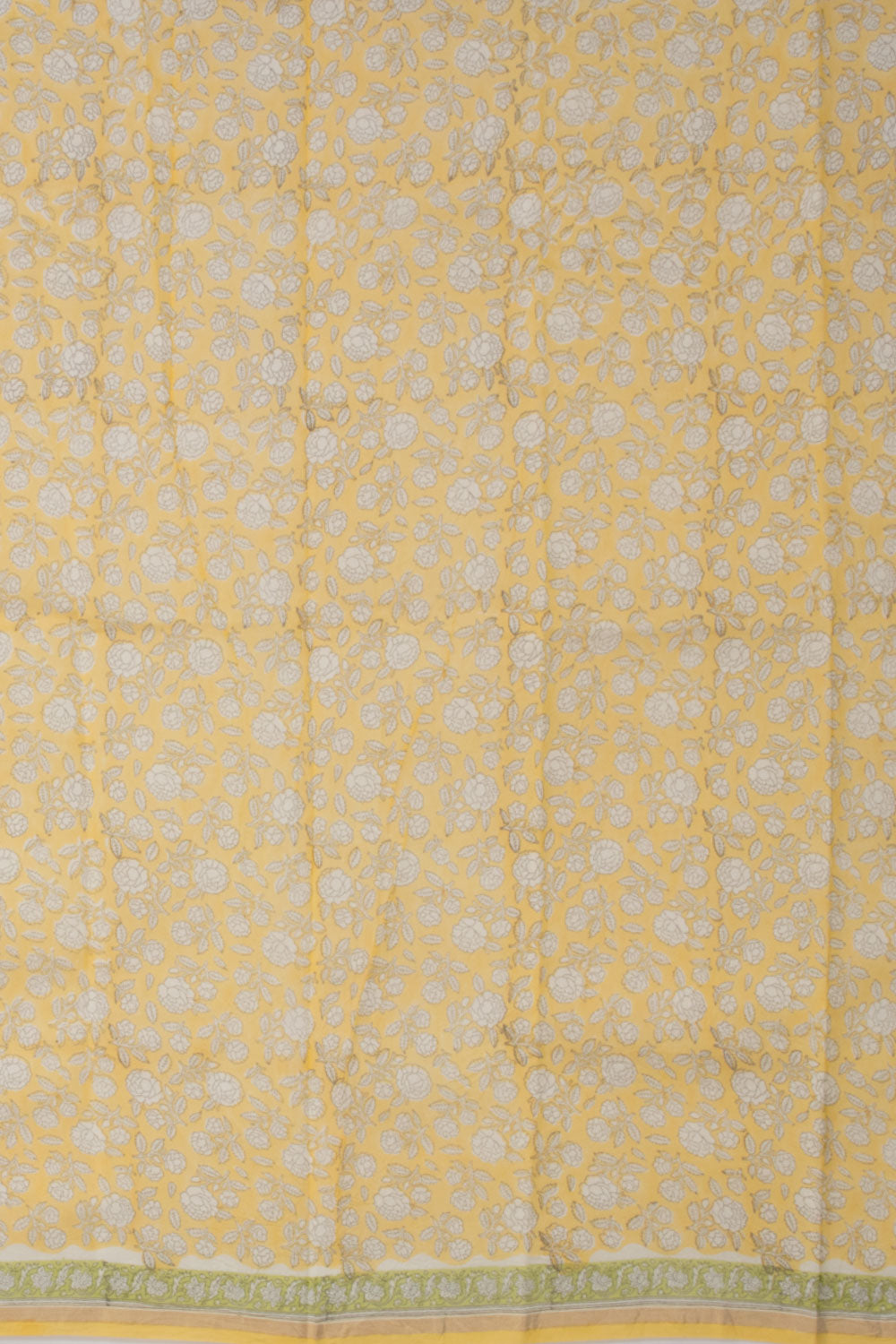 Yellow Vanaspathi Printed Silk Cotton 3-Piece Salwar Suit Material- Avishya