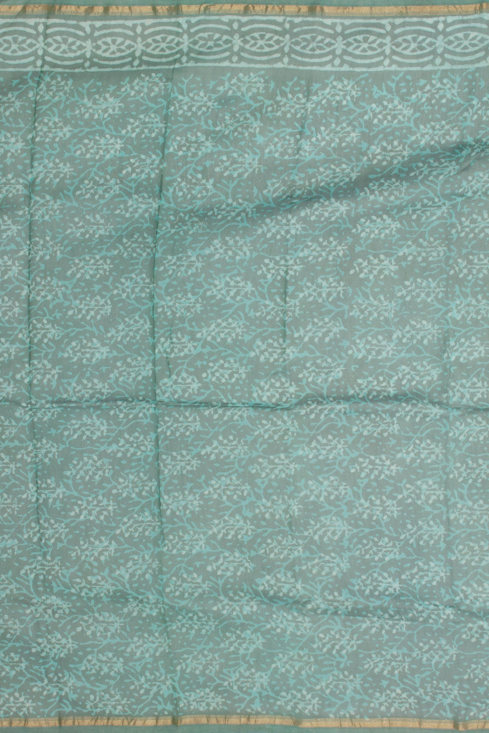 Green Vanaspathi Printed Silk Cotton 3-Piece Salwar Suit Material  - Avishya
