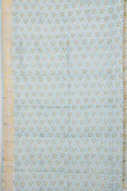 Blue Vanaspathi Printed Silk Cotton 3-Piece Salwar Suit Material  - Avishya