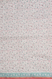 White Vanaspathi Printed Silk Cotton 3-Piece Salwar Suit Material With Printed Dupatta - Avishya