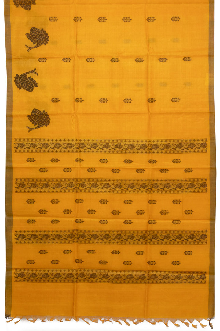 Yellow Handloom Kosa silk saree - Avishya