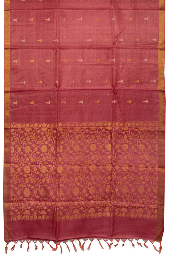 Red Handloom Kosa silk saree - Avishya