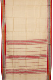 Beige Handloom Vidarbha Tussar silk saree - Avishya