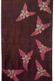 Candy Pink Batik Silk Saree-Avishya