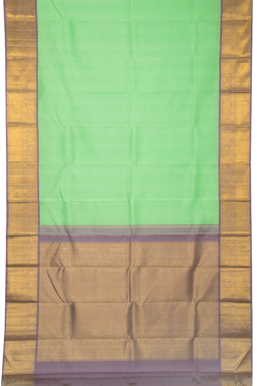 Pista Green Handloom Korvai Kanjivaram Silk Saree - Avishya