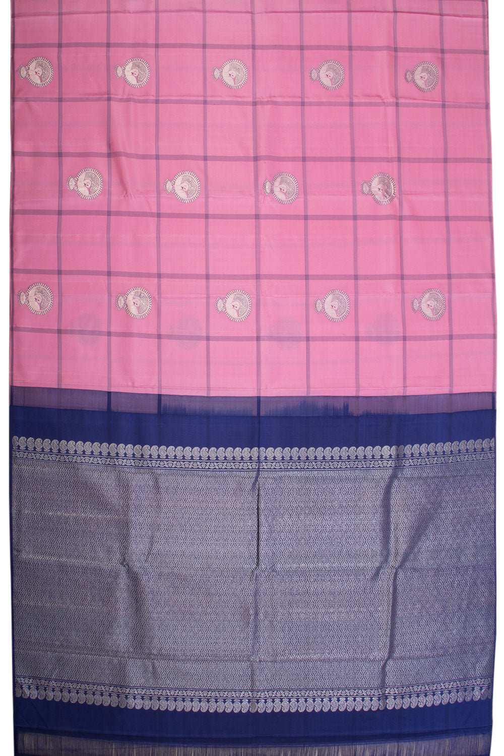 Hot Pink Handloom Kanjivaram silk saree - Avishya