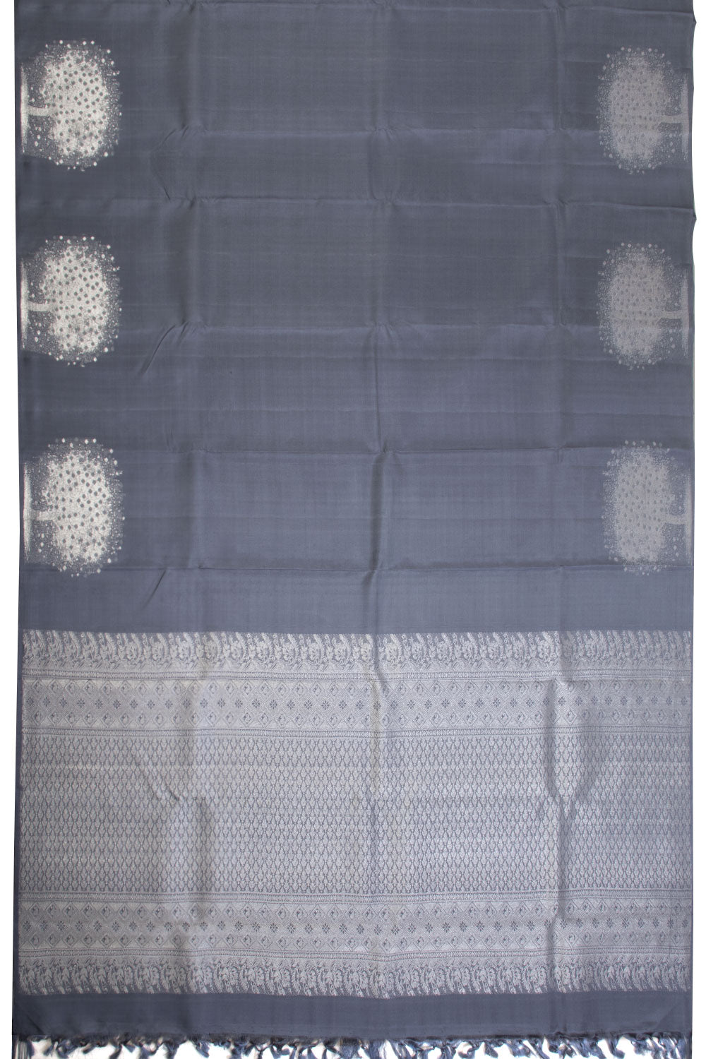 Lava Grey Handloom Kanjivaram silk saree - Avishya