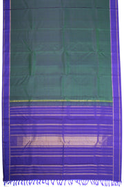 Teal green Handloom Kanjivaram silk saree - Avishya