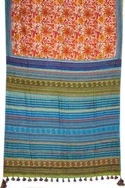 Cream Kantha Embroidered Silk Saree-Avishya