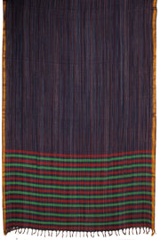 Denim Blue Kantha Embroidered Cotton Saree-Avishya