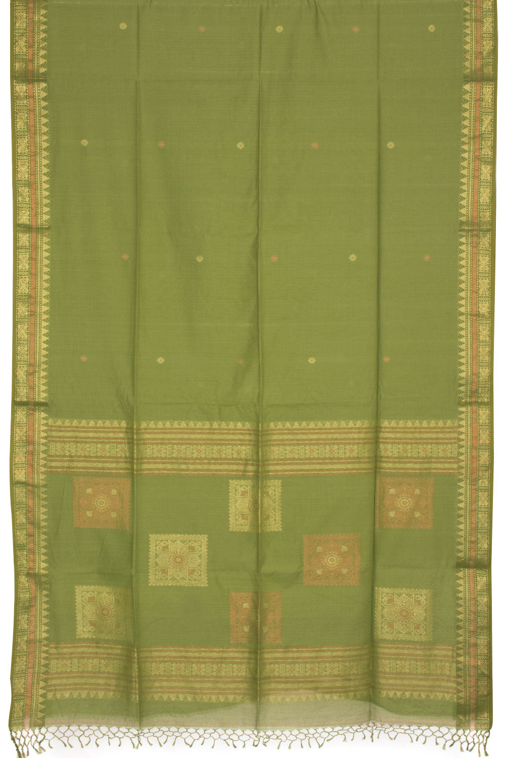 Green Bengal Cotton Saree - Avishya