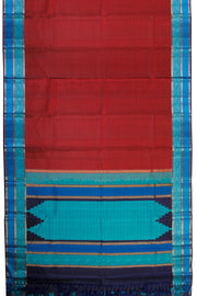 Maroon Threadwork Handloom Kanjivaram Silk Saree - Avishya