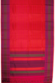 Orange Threadwork Handloom Kanjivaram Silk Saree 10067865