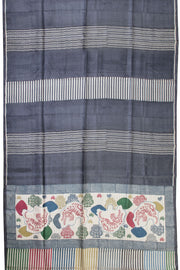 Multicolor Hand Painted Tussar Silk Saree - Avishya