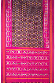 Brown  Handloom Pochampally Ikat Silk Saree 10067937
