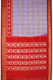 Purple Handloom Pochampally Ikat Silk Saree 10067940
