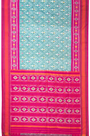 Blue Handloom Pochampally Ikat Silk Saree 10067946