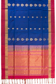 Blue Kanjivaram Soft Silk Saree - Avishya
