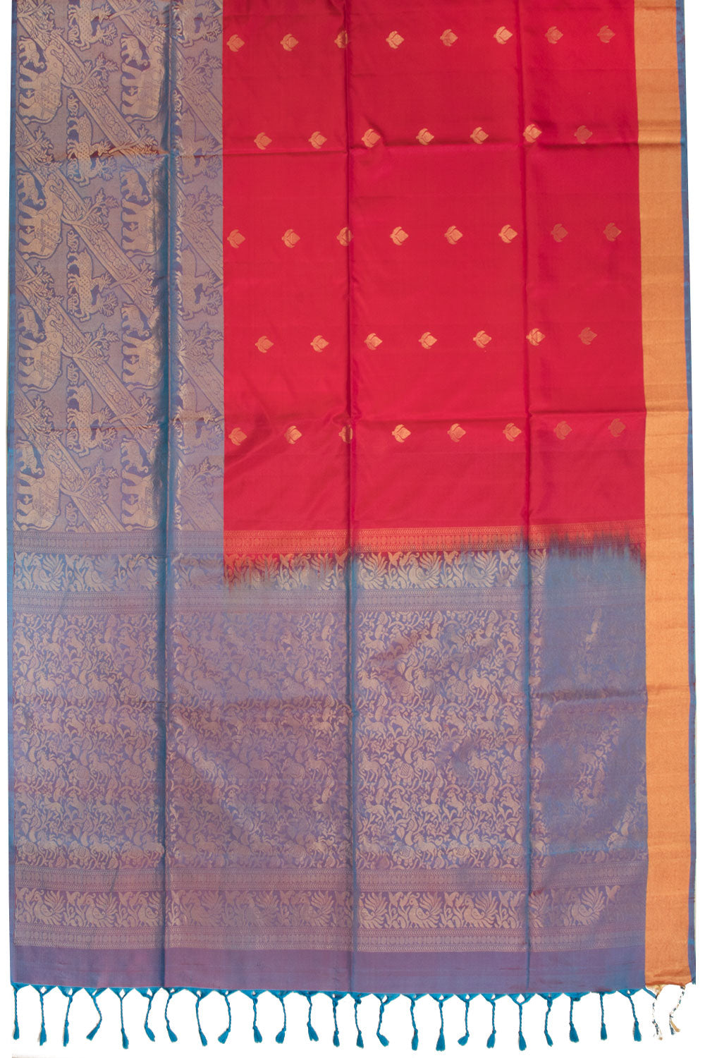 Red Kanjivaram Soft Silk Saree - Avishya