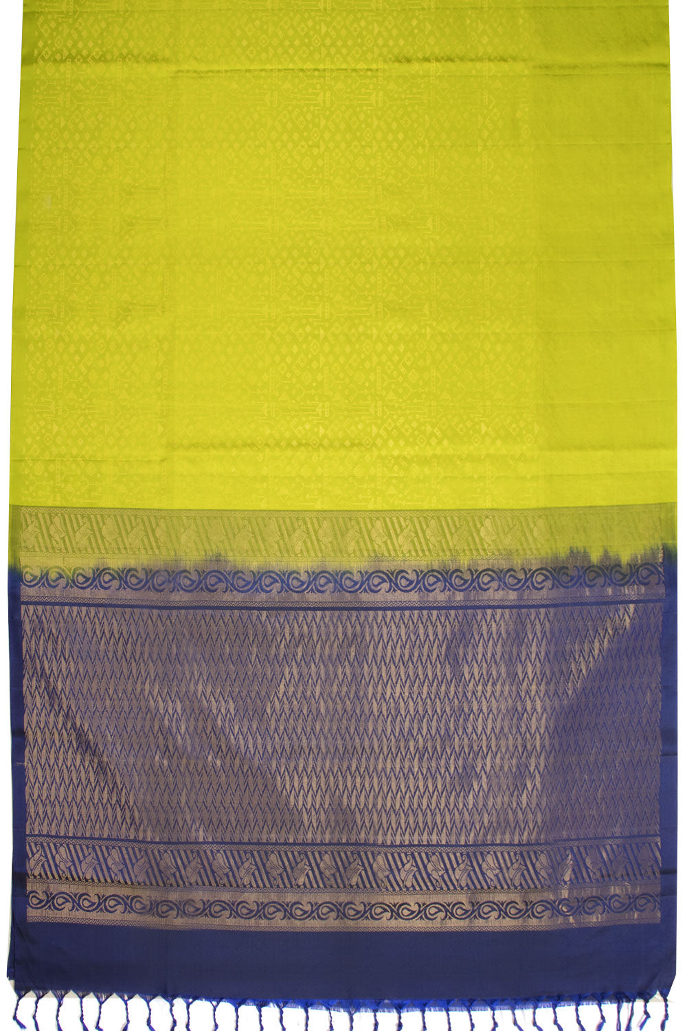 Chartreuse Green Kanjivaram Soft Silk Saree 10067960