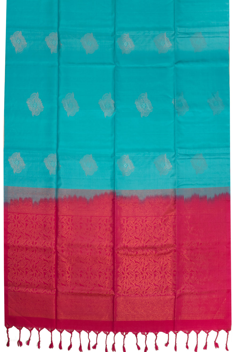 Turquoise Blue Kanjivaram Soft Silk Saree - Avishya