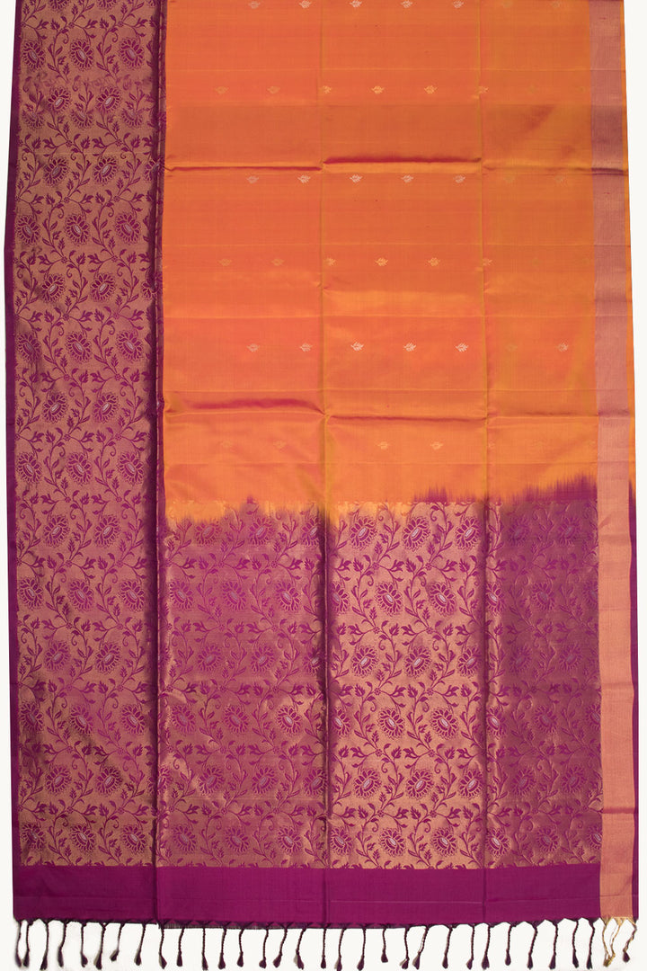 Orange Kanjivaram Soft Silk Saree - Avishya