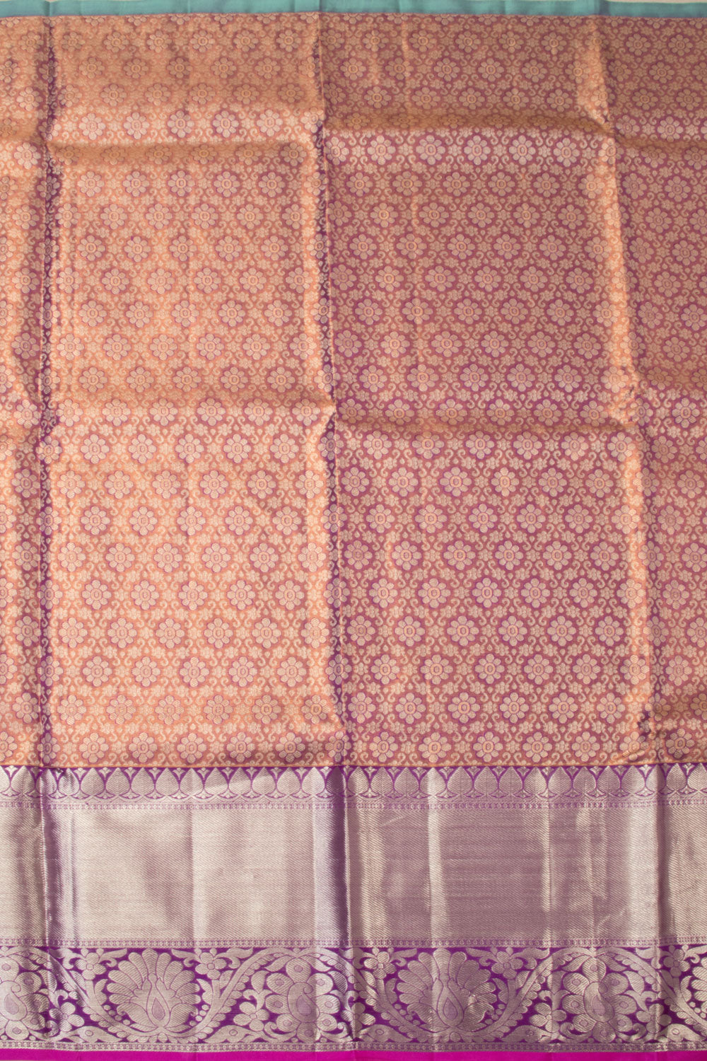 Brown Kanjivaram Pattu Pavadai Material - Avishya