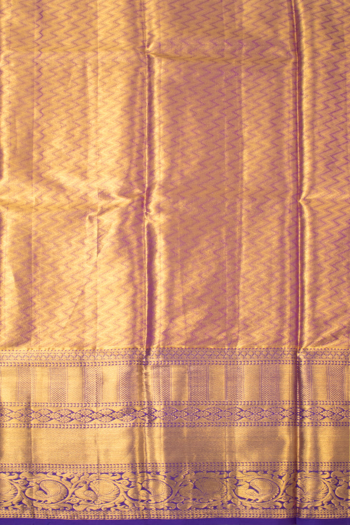 Gold Kanjivaram Pattu Pavadai Material - Avishya