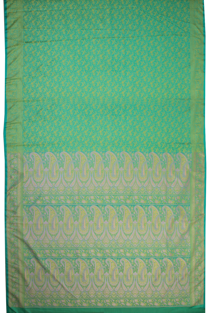Green Handloom Himroo Banana Silk Saree - Avishya