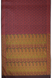 Black Handloom Himroo Banana Silk Saree - Avishya