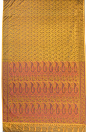 Yellow Handloom Himroo Banana Silk Saree - Avishya