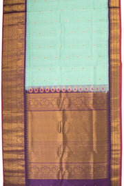 Blue Handloom Gadwal Kuttu Silk Saree - Avishya