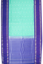 Blue Handloom Gadwal Kuttu Silk Saree - Avishya