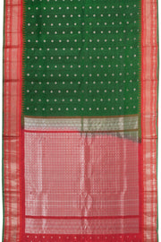 Green Handloom Gadwal Kuttu Silk Saree - Avishya