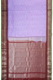 Purple Handloom Gadwal Kuttu Silk Saree - Avishya