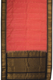 Valencia Red Handloom Gadwal Kuttu Silk Saree 10068079