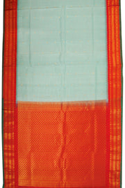 Blue Handloom Gadwal Kuttu Silk Saree - Avishya