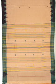 Beige Handloom Kotpad Kala Cotton Saree 10068082 - Avishya