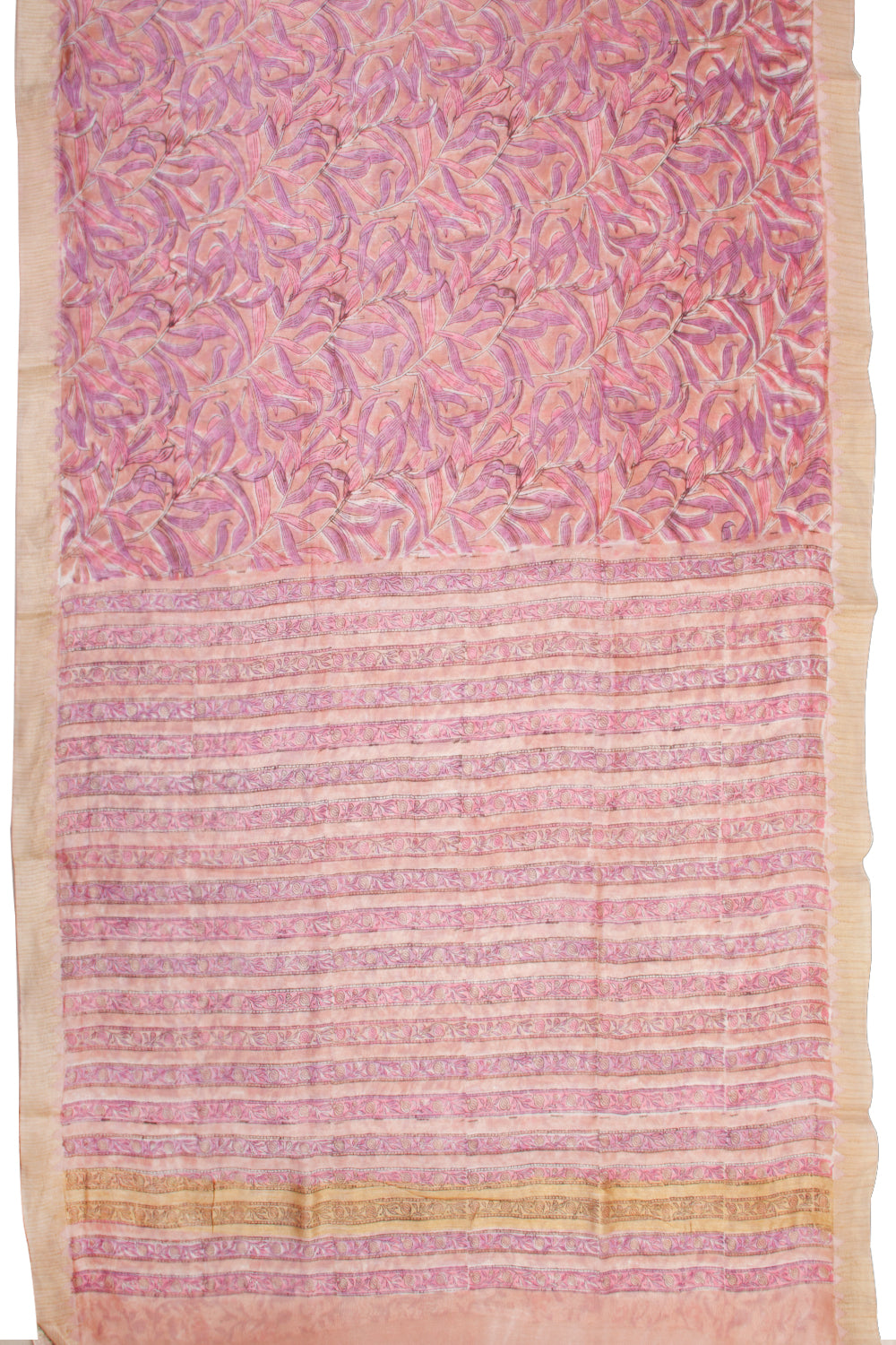 Peach Anokhi Hand Block Printed Saree - Avishya