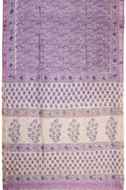 Purple Anokhi Hand Block Printed Saree - Avishya