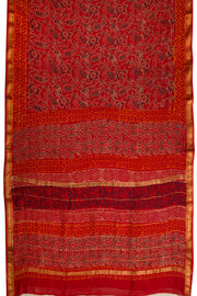 Red Anokhi Hand Block Printed Saree - Avishya